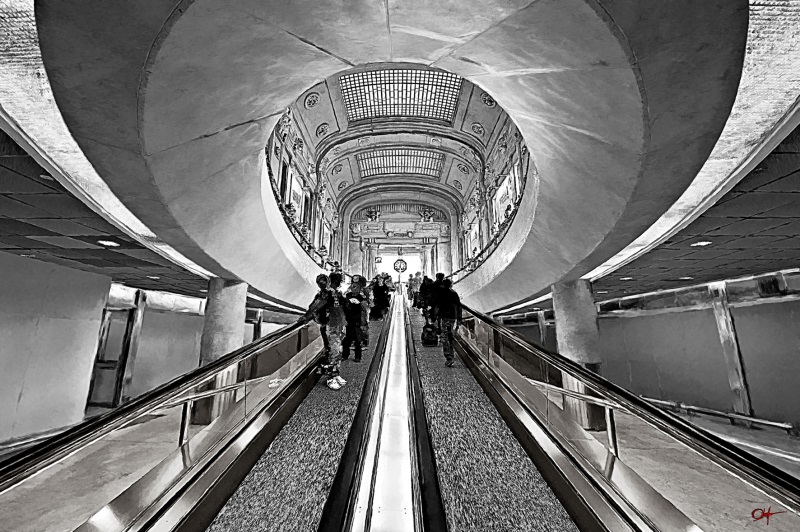 Escalators of Central Station Milan